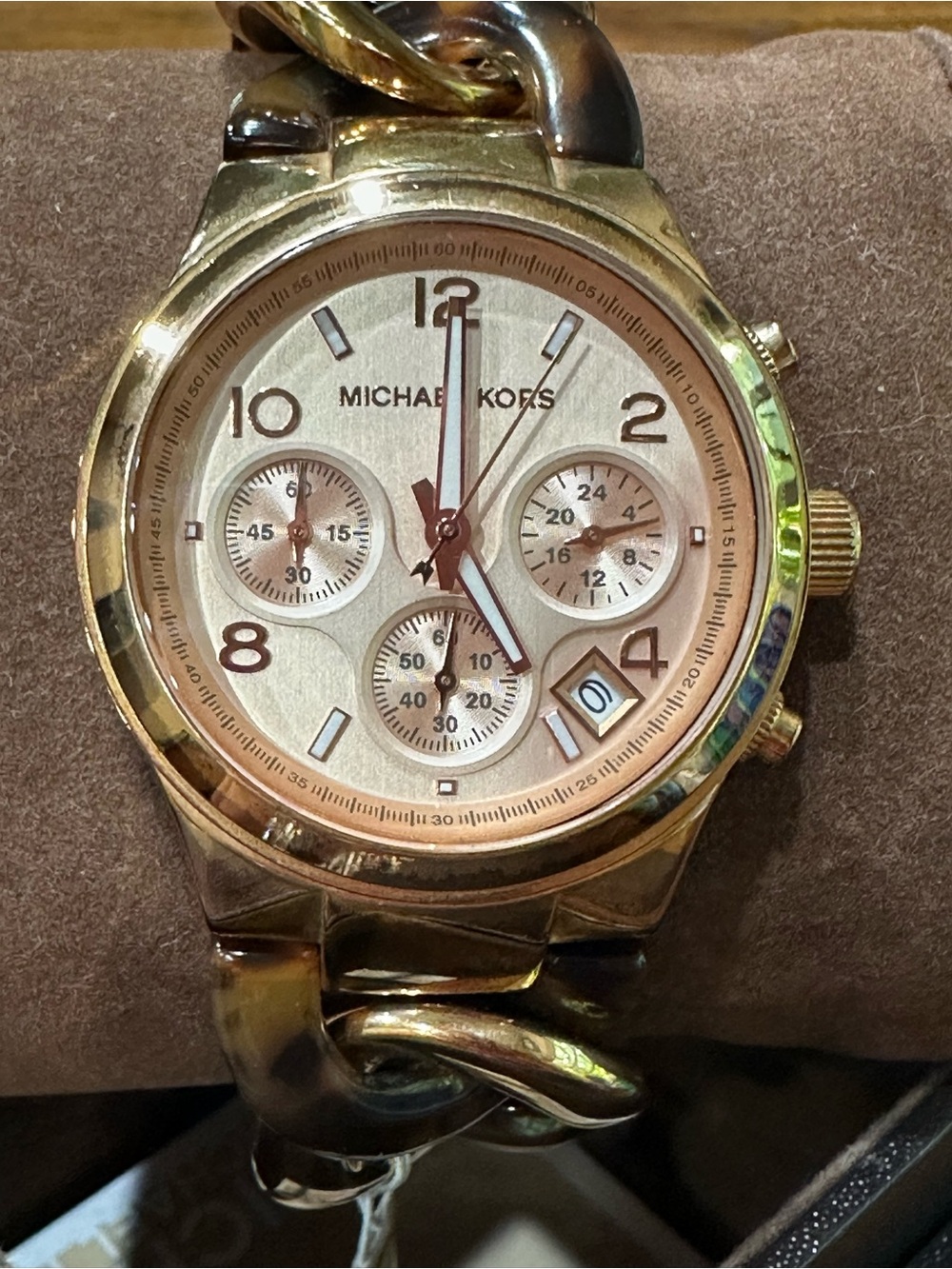 Michael Kors Gold-Tone Women’s Chronograph Watch - Picture 3 of 9